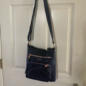 Aimee Kestenberg Women's Messenger Bag  Nylon Navy Blue Medium Crossbody Bag